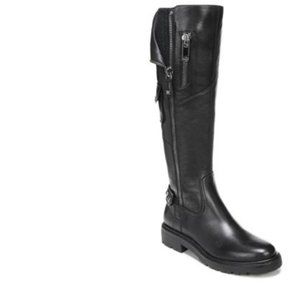 SAM EDELMAN LACY LUG SOLE BOOTS BLACK 8.5M